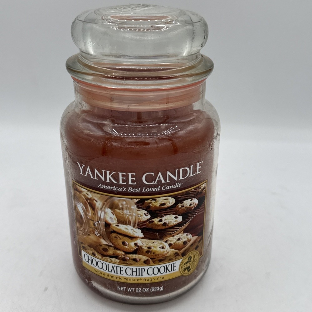 Yankee Candle Chocolate Chip Cookie 22 oz /ounce Retired White Label